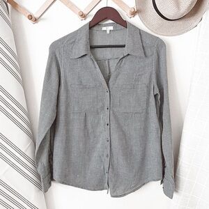 Joie Houndstooth Button Down Top